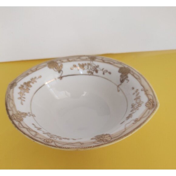 Vintage Hand Painted Nippon Japan Gold Encrusted Candy/Nut Bowl 1950's 5 3/4" - Picture 15 of 15